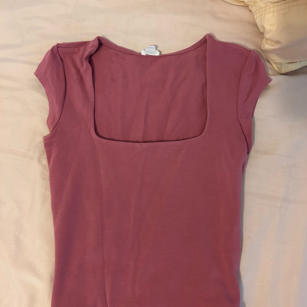 Garage Mauve Square Neck Tee